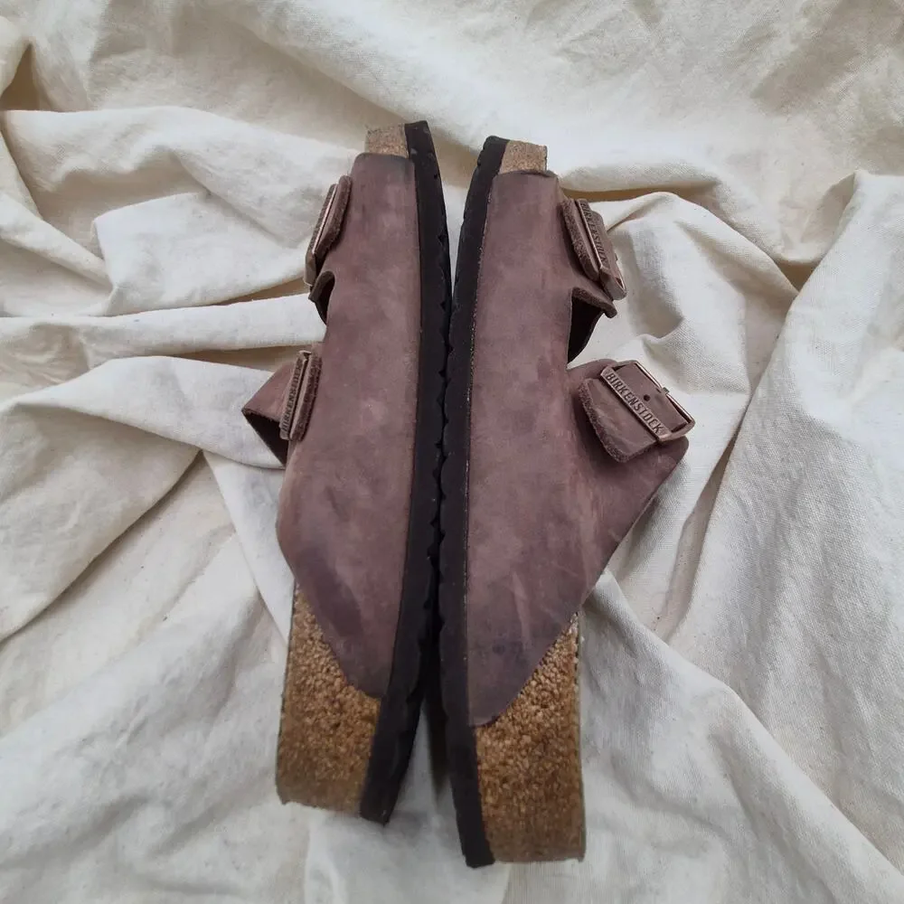 Birkenstock Arizona soft footbed Nubuck Brown MENS size EU 45 US 12